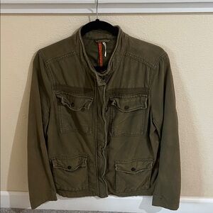 Free People Olive Bomber Jacket